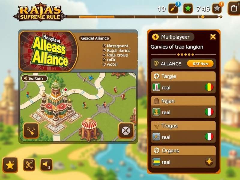 Rajas Supreme Rule showing multiple language options